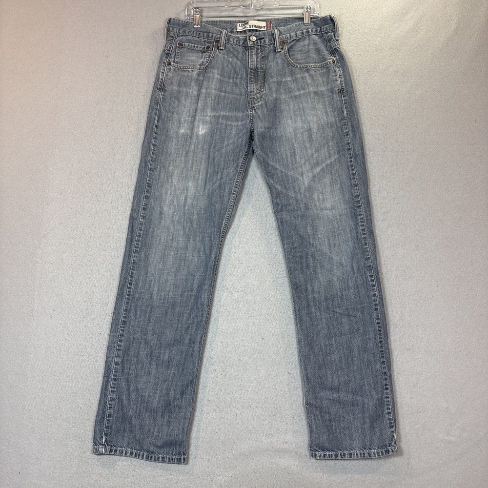Levis 569 Jeans Men 34x34 Loose Straight Leg Denim Distressed Y2K Skater Grunge